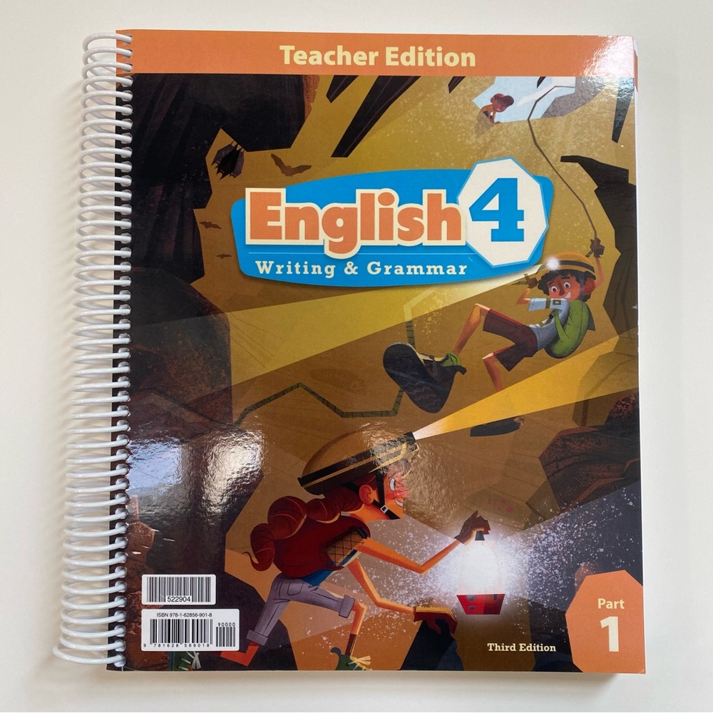 New BJU English 4 Writing Grammar teacher guide answer key homeschool